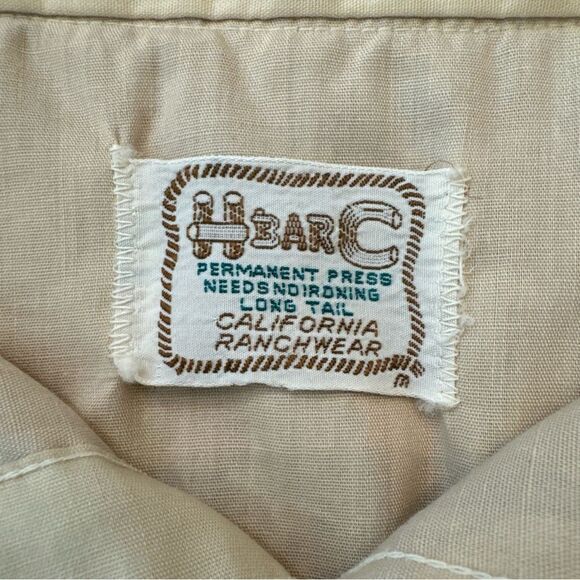 Vintage 70s H Bar C Ranchwear Western Shirt Sz M/L? Pearl Snap Up Floral - Picture 4 of 12